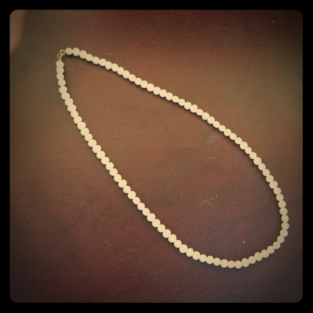 Faux pearl necklace